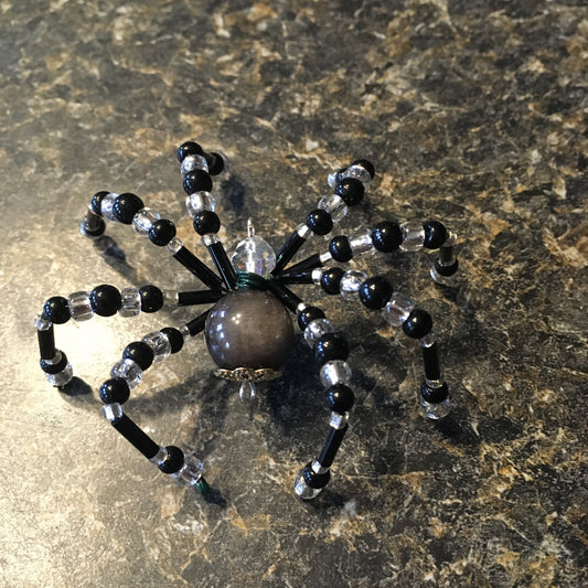 Spider Totem - Silver Sheen Obsidian