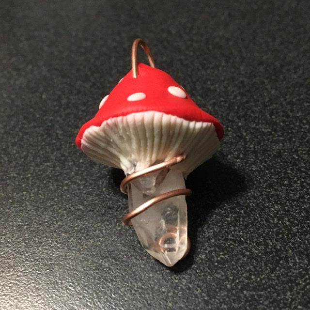 Mushroom Crystal Pendants